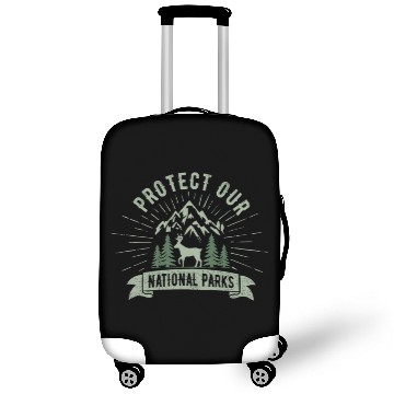 Discover Protect Our National Parks Vintage Colors Luggage Covers
