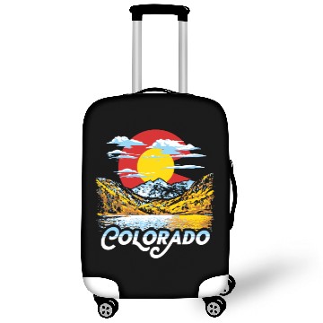 Discover Vintage Colorado Flag Maroon Bells Retro Mountains Luggage Covers