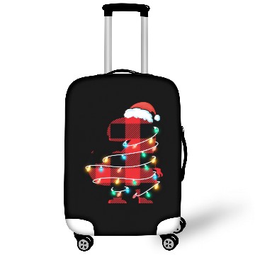 Discover Red Plaid Dinosaur T Rex Christmas Lights Pajamas Luggage Covers