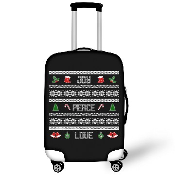 Discover 65 MCMLXV JOY PEACE LOVE CHRISTMAS SWEATER DESIGN Luggage Covers