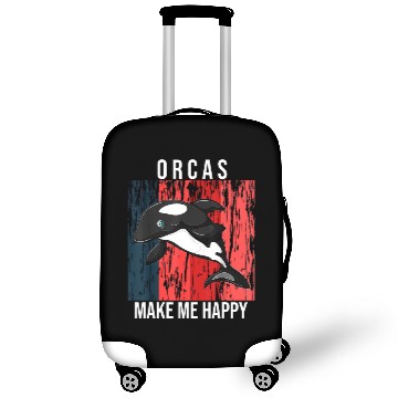 Discover Orcas Make Me Happy Retro Love Killer Whale Orca T Luggage Covers