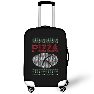 Discover Christmas Pizza Lover Funny Winter Holiday Gift Luggage Covers