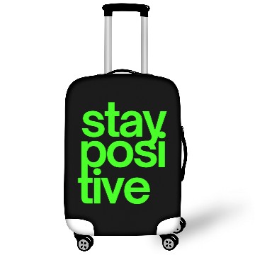 Discover Stay Positive (in neon green letters) Luggage Covers