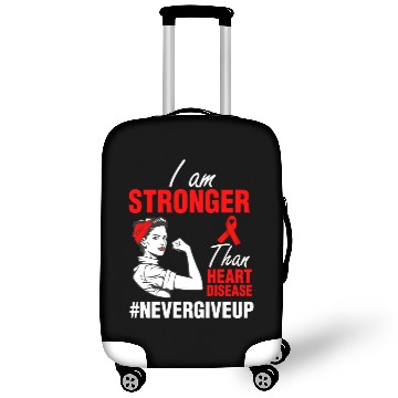 Discover I am Stronger Than Heart Disease Never Give Up Fun Luggage Covers