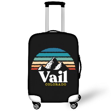 Discover Vail Colorado Usa Ski Resort 1980S Retro Gift Luggage Covers