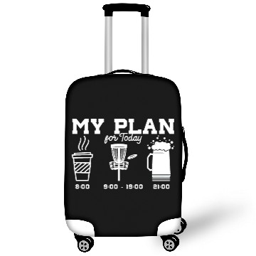 Discover My Plan For Today Coffee Disc Golf Beer Sport Goal Luggage Covers