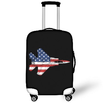 Discover F-15 Eagle Fighter Jet Airplane American Flag F15l Luggage Covers
