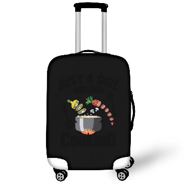 Discover Just A Girl Who Loves Cooking Luggage Covers