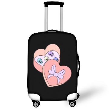 Discover Japanese Pastel Goth Gift Box Heart Skull Menhera Luggage Covers