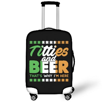 Discover Funny St. Patricks Day Irish Titties And Beer Gift Luggage Covers