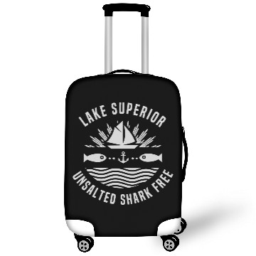 Discover Lake Superior Unsalted Shark Free Great Lakes Fish Luggage Covers