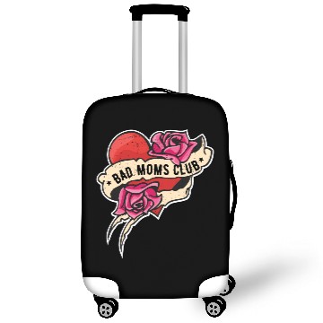 Discover Funny Bad Moms Club Tattoo Style Luggage Covers