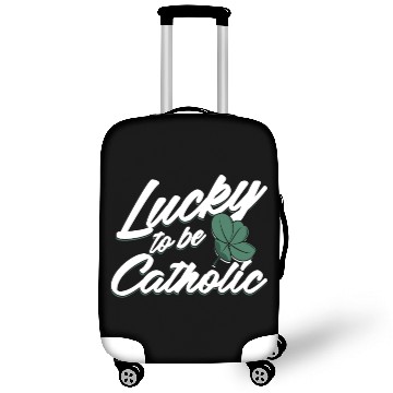 Discover Lucky To Be Catholic Jesus Christus Religion Gift Luggage Covers