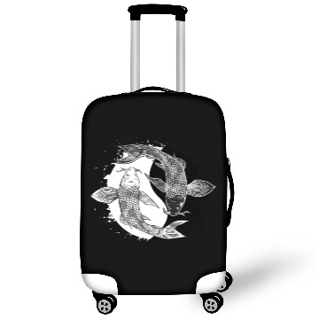 Discover Koi Fish Yin Yang Symbol Harmony Taoism China Gift Luggage Covers