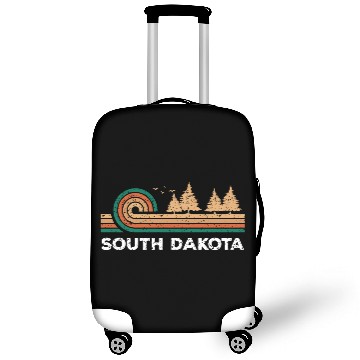 Discover South Dakota Vintage Pine Outdoors Souvenir Luggage Covers