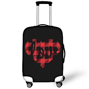 Discover Cute Buffalo Lumberjack Plaid Heart Love Valentine Luggage Covers