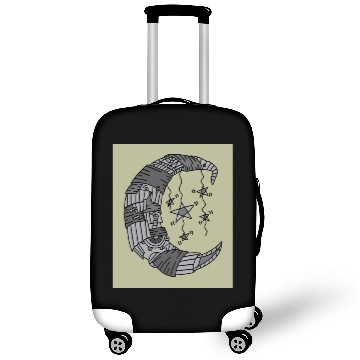 Discover Moon Stars In The Dark Night Luggage Covers