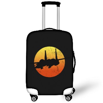 Discover F-15 Eagle Silhouette Retro Sunset Military F15 Luggage Covers