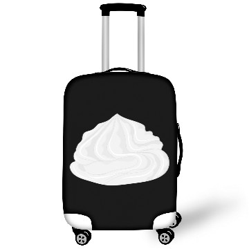 Discover snow-white delicious whipped cream for garnish Luggage Covers