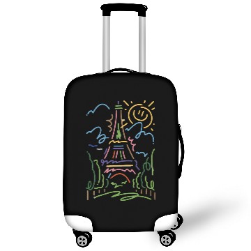 Discover Eiffel Tower Paris Hand Painted Paris France Luggage Covers