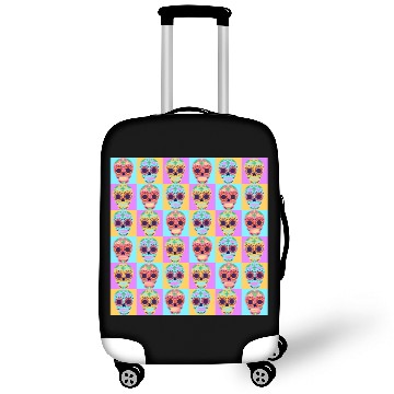 Discover Day of the Dead Pop Art Print Luggage Covers