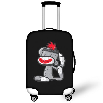Discover Sock Monkey in Mermaid Pose Funny Yoga Asana Gift Luggage Covers
