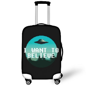 Discover I want to believe / X-Files poster. Pixelart Luggage Covers