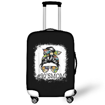 Discover 90s Mom Distressed Messy Bun Rugrats Unisex T Shir Luggage Covers