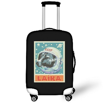 Discover Soviet Union Ussr T Astronaut Laika Dog Propaganda Luggage Covers