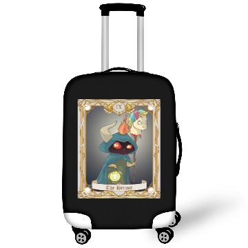 Discover The Hermit Tarot Card, Major Arcana Anime Baphomet Luggage Covers