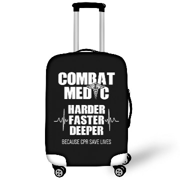 Discover Combat Medic Harder Deeper USA American Military Luggage Covers
