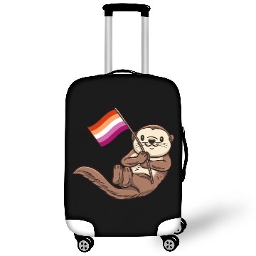 Discover Lesbian Sea Otter With Orange Pink Lesbian Luggage Covers