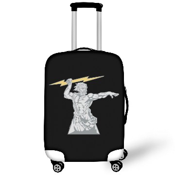 Discover Greek mythology Zeus lightning bolt silhouette Luggage Covers