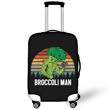 Discover Broccoli Man Green Vegetable Veggie Fitness Workou Luggage Covers
