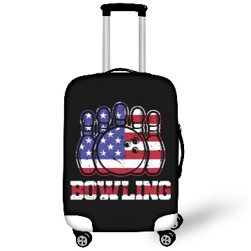 Discover bowling america flag - cone skittles bowlers Luggage Covers