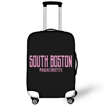 Discover South Boston Massachusetts Vintage Text Pink Print Luggage Covers