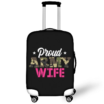 Discover Proud Army Wife Camo Military Spouse Luggage Covers