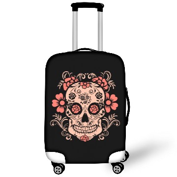 Discover Cooler Flower Totenkopf Sugar Skull Hipster Luggage Covers