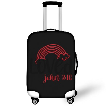 Discover Loved john 3 16 Valentine Day Bible Verse Text Art Luggage Covers