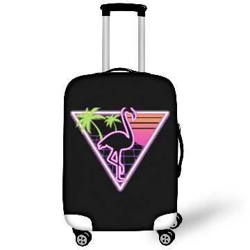 Discover flamingo Neon pink flamingo vintage Luggage Covers
