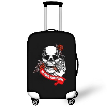 Discover The House Always Wins Gambler Skull Luggage Covers