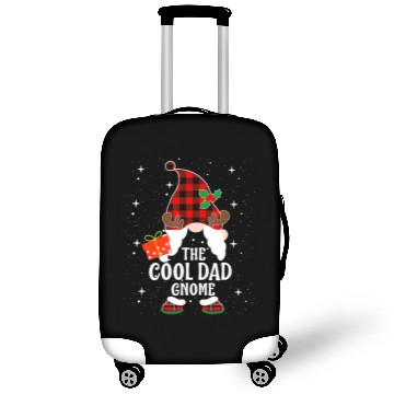 Discover Cool Dad Gnome Buffalo Plaid Matching Family Luggage Covers