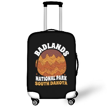 Discover Badlands National Park South Dakota Retro Badlands Luggage Covers