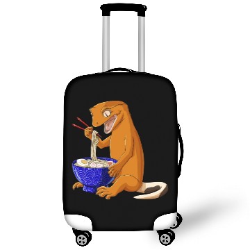 Discover Funny Japanese Kawaii Ramen Reptile Crested Gecko Luggage Covers