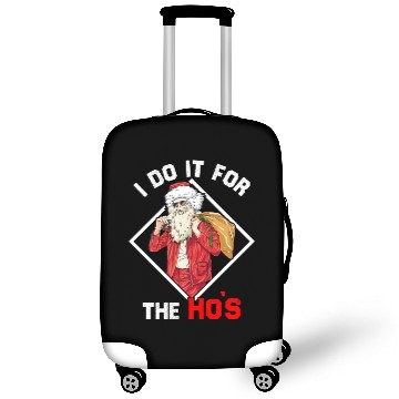 Discover I do it for the ho`s funny santa christmas Luggage Covers