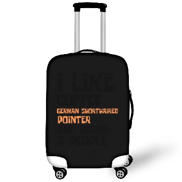 Discover I Like Coffee German Shorthaired and 3 People Luggage Covers