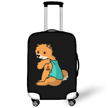 Discover I Love Mom Tattoo Pomeranian Luggage Covers
