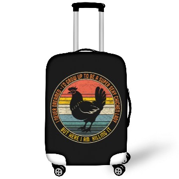 Discover Super Sexy Chicken Lady Luggage Covers, Chicken Farmer