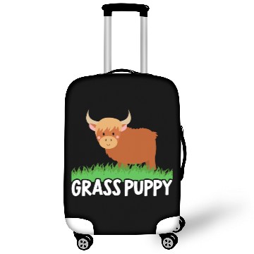 Discover Grass Puppy Highland Farmer Cow Whisperer Farm Luggage Covers
