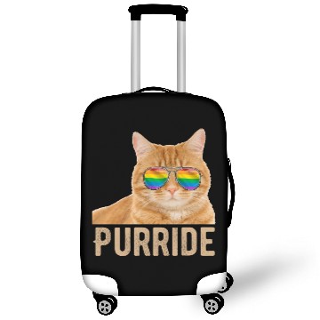 Discover Funny Cat LGBT Gay Pride Rainbow Flag Luggage Covers